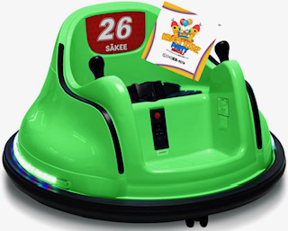 green bumper car